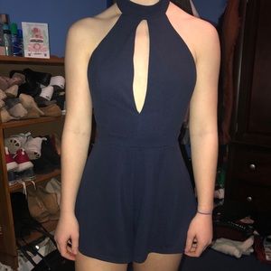 Navy blue romper